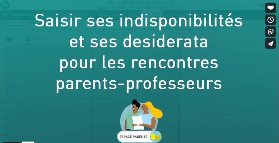 Rencontres parents / professeurs pour les 6e, 5e, 4e et 3e.